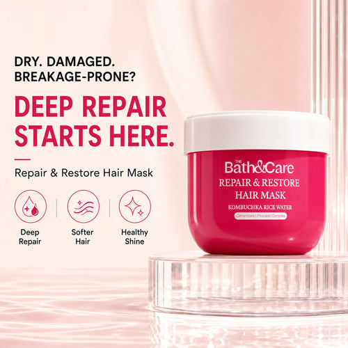 Kombuchka Rice Water Hair Mask for Dry, Frizzy & Damage Hair - Repair & Restore The Bath and Care