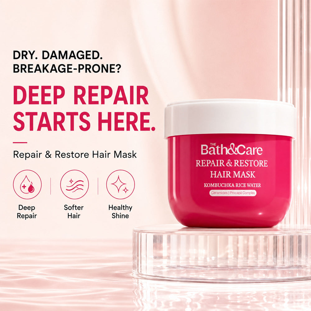 Kombuchka Rice Water Hair Mask for Dry, Frizzy & Damage Hair - Repair & Restore The Bath and Care