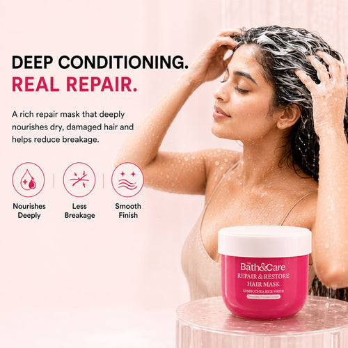 Kombuchka Rice Water Hair Mask for Dry, Frizzy & Damage Hair - Repair & Restore The Bath and Care