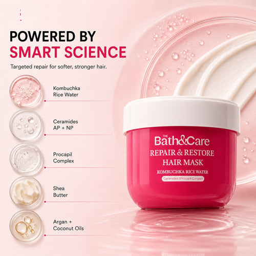 Kombuchka Rice Water Hair Mask for Dry, Frizzy & Damage Hair - Repair & Restore The Bath and Care