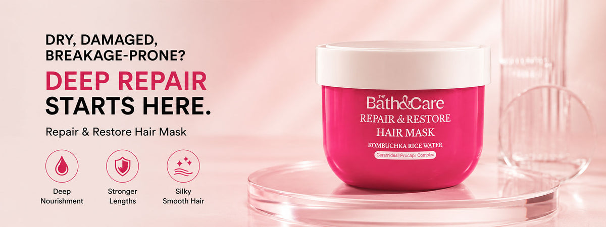 Rice Water Hair Mask for Dry, Damaged & Frizzy Hair – Repairs, Strengthens, Smooths & Hydrates | Kombuchka Repair & Restore