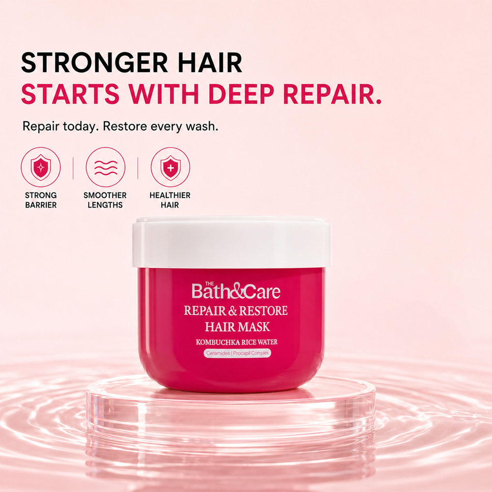 Kombuchka Rice Water Hair Mask for Dry, Frizzy & Damage Hair - Repair & Restore The Bath and Care