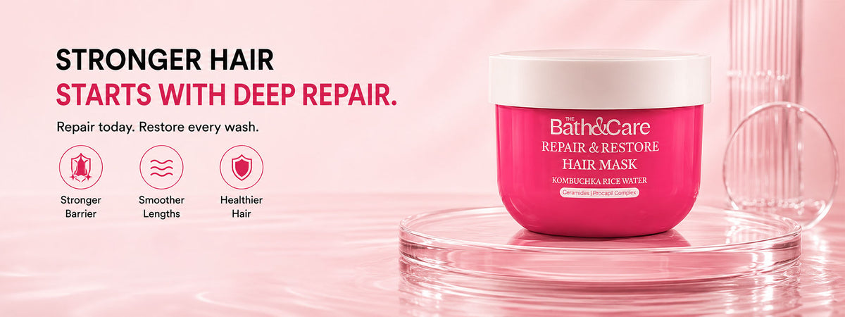 Rice Water Hair Mask for Dry, Damaged & Frizzy Hair – Repairs, Strengthens, Smooths & Hydrates | Kombuchka Repair & Restore