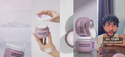 Kombuchka Rice Water Hair Mask for Dry, Frizzy & Damage Hair - Repair & Restore