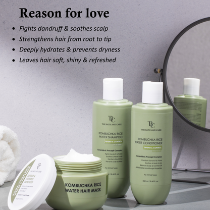 KOMBUCHKA RICE WATER SHAMPOO - DEFEND AND CONTROL The Bath and Care