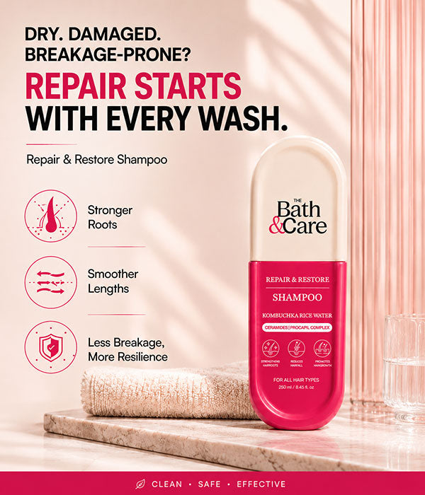 Rice Water Shampoo for Dry, Damaged & Frizzy Hair – Repairs, Strengthens & Hydrates Hair | Kombuchka Repair & Restore