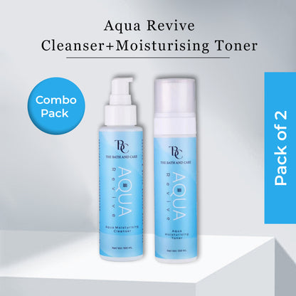 Aqua Moisturizing Cleanser + Toner Combo The Bath And Care